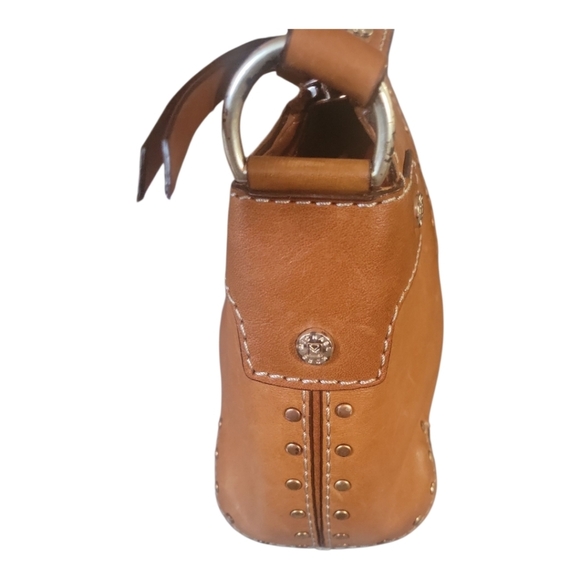 Michael Kors  Astor Tan Pebbled Leather Hobo Vintage Y2K Silver Studded Handb… - Picture 2 of 7